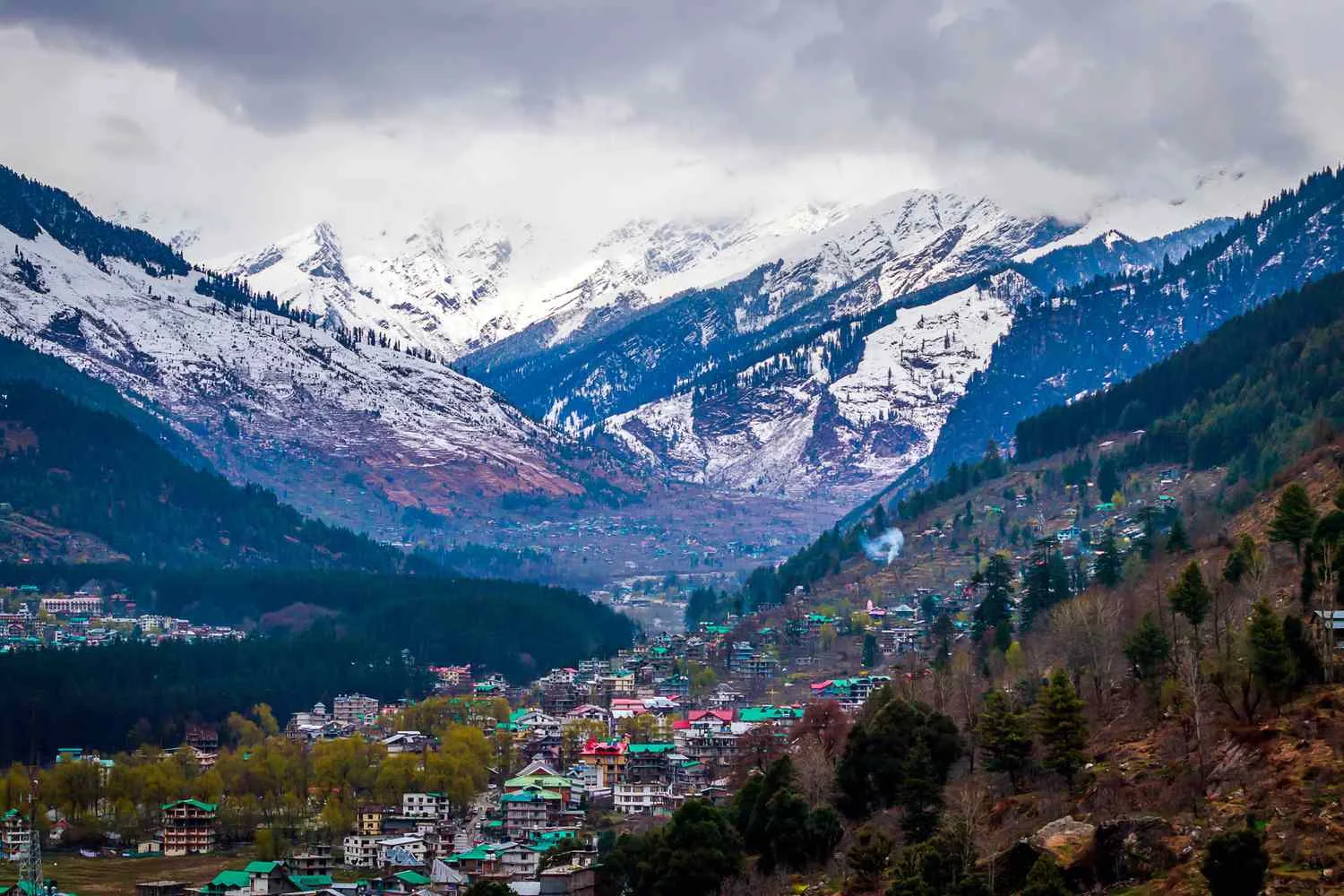 Kullu Manali Snow Mountain Image